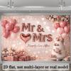2D planar wedding theme backdrop, creating a romantic and cozy atmosphere, suitable for weddings, parties, and photography scees