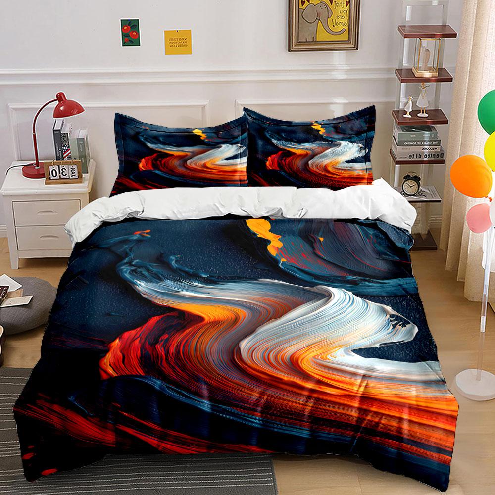 Abstract swirls of color. Bedding sets Duvet cover sets Duvet covers Pillowcases(1 * Duvet Cover 2 * Pillowcases, without duvet insert)