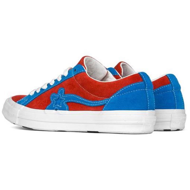 Golf le Fleur* x Converse One Star Ox Цветочный тренд Нескользящие и износостойкие низкие кеды Унисекс Красный и синий