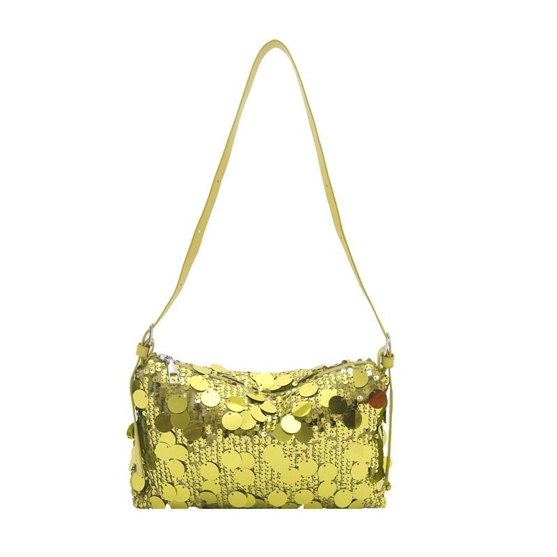 Simple Solid Color Sequin Design Women Casual Shoulder Bag For Street Fashion Looks