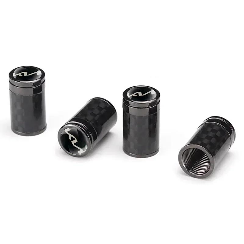 Carbon Fiber Car Tyre Valve Stem Caps for KIA Cerato Ceed K2 K3 K5 Rio Forte Cerato Sorento Optima Picanto Sportage Accessories YO7