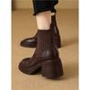 Fashion 2026 Winter Knitted Stretch Boots Women Luxury Genuine Leather Splicing Design Ankle Boots Comfortable Warm Sock Botas for Women