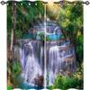 Шторы с лесным водопадом для спальни, природный пейзаж, 3d шторы с принтом, занавеска на окно с горным потоком, гостиная, 2 панели
