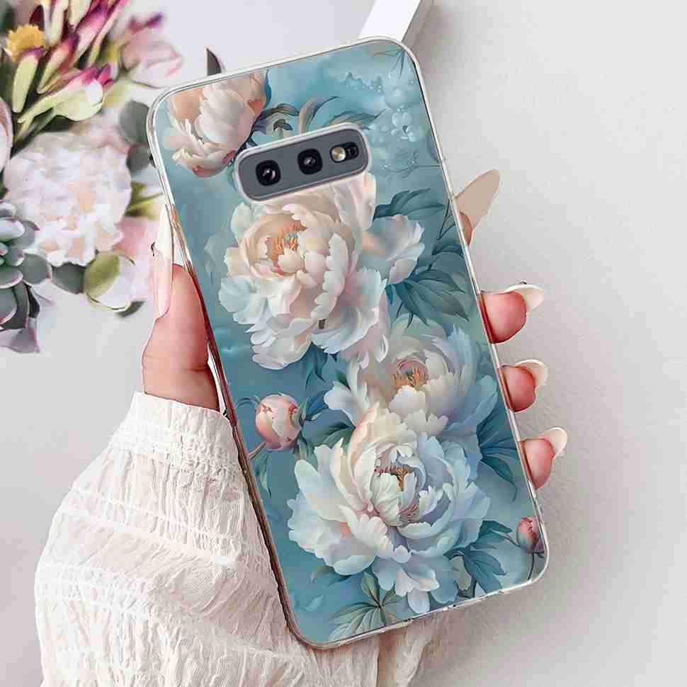 For Samsung Galaxy S10e SM-G970 Case Fashion Painted Flowers Soft Silicone TPU Cover For Samsung S10e S10E SM-G970F 5.8" Bumper