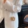 Elegant Rhinestone Evening Bag Gold/Silver Mini Lipstick Bag Retro Banquet Chain Bag  Girls
