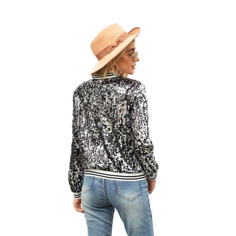 Autumn and Winter Sequins Long Sleeve Women's Jacket