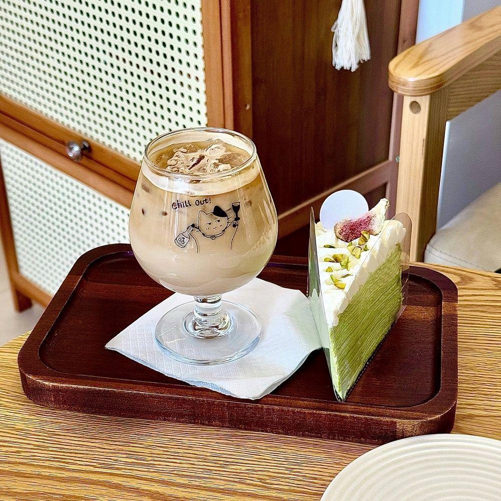 Korean Style Cute Puppy Glass Goblet: Dessert, Wine, Juice, Sparkling Water Cup