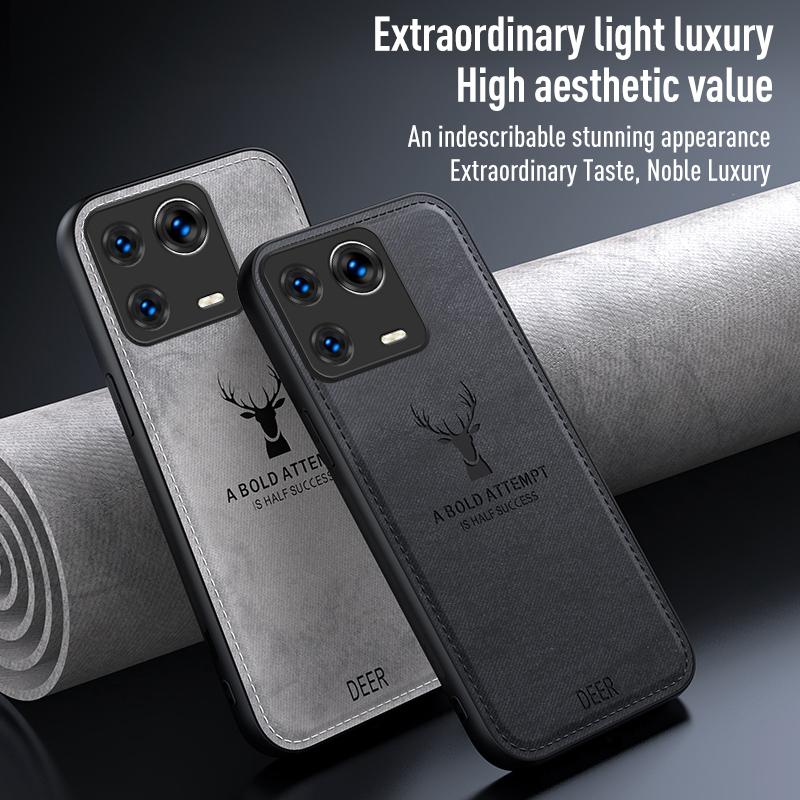 Leather Deer Head Case For Xiaomi Poco F3 Mi 9T 10T 11 Lite 12 13 Pro 14 Ultra Civi 2 3 Shockproof Soft Silicone Cover