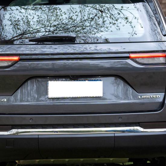 Rear Fog Light Bezel Decor Cover Trim for Jeep Grand Cherokee + Smoked Black