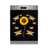 Black Background Modern Self Adhesive Dishwasher Sticker Fridge Sticker Wall Stickers Door Cover Kitchen Accessories Wall Mural