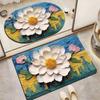 Guo-feng 3D Three-dimensional Expansion Flower Floor Mat Bathroom Toilet Absorbent Quick Drying Foot Mat Oil Painting Soft Mat Door Mat
