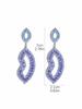Fashion Luxury Shiny Rhinestone Long Earrings Geometric Hollow Lip Print Shape Pendant Female Earrings 1 Pair
