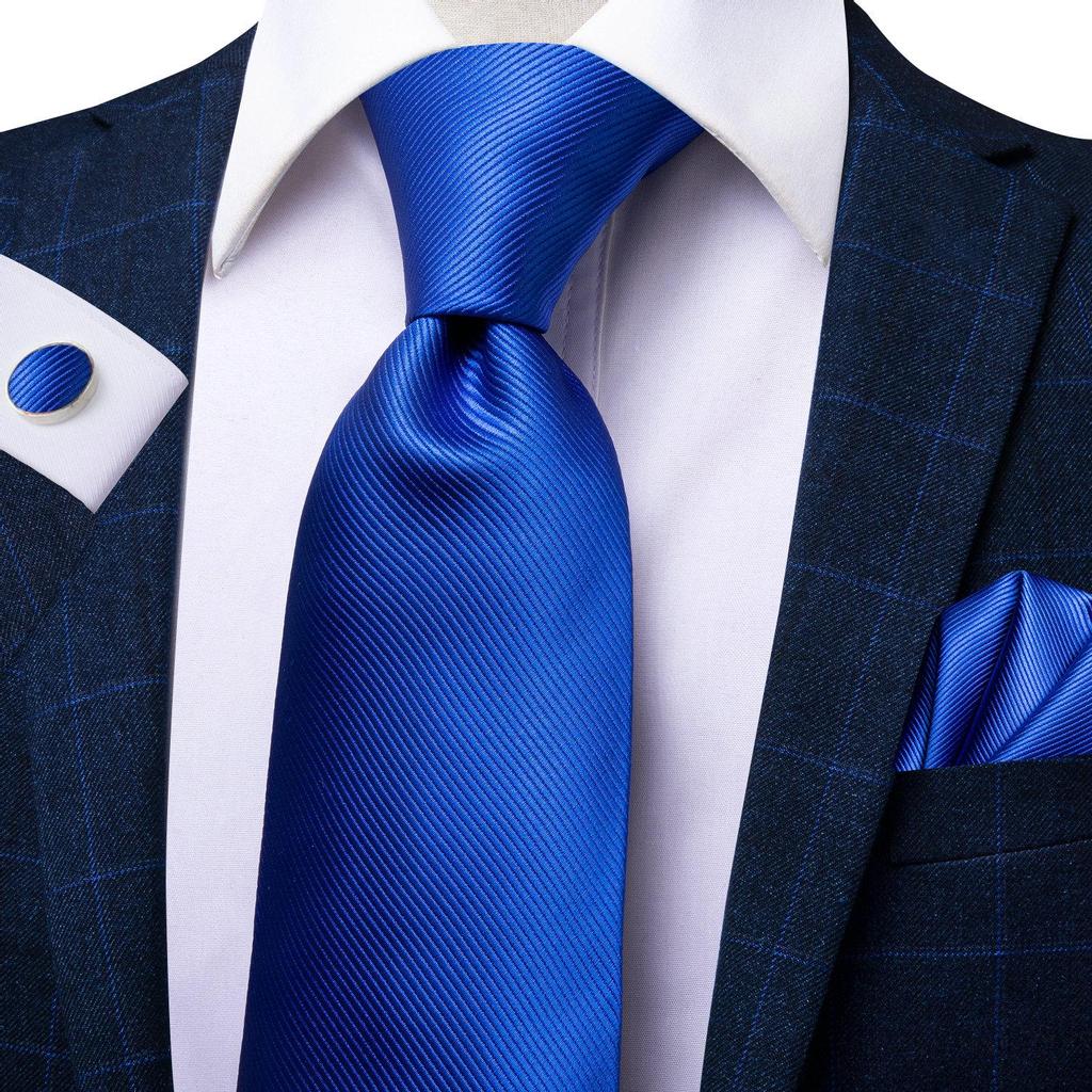 Hi-Tie Новая мода мужской галстук бизнес галстук носовой платок запонки галстук набор