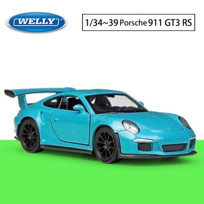 Масштаб 1/36 Welly Porsche 911 GT3 RS, модель автомобиля из сплава, литье под давлением, металлические игрушечные автомобили, модель автомобиля, коллекция высокой имитации, детские подарки
