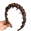 Satins Material Rhinestones Toothed Headband Adjustable Non-slip Hair Band  Daily