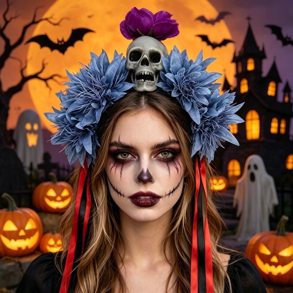 Scary Flower Halloween Headband Simulated Flower Halloween Flower Hairband Girls