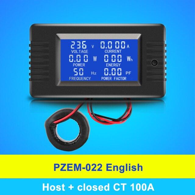 PZEM-022 100A Battery Tester Voltmeter Ammeter Power Voltage Current Impedance Capacity Energy Time Meter Monitor Built-in Shunt
