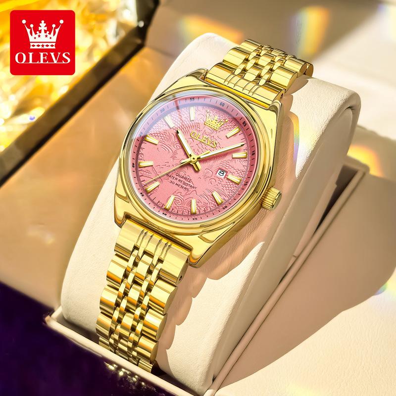 Watches Woman Elegant Quartz Watch Waterproof Luminous Stainless Steel Date Watches Woman Bracelet Gifts Box