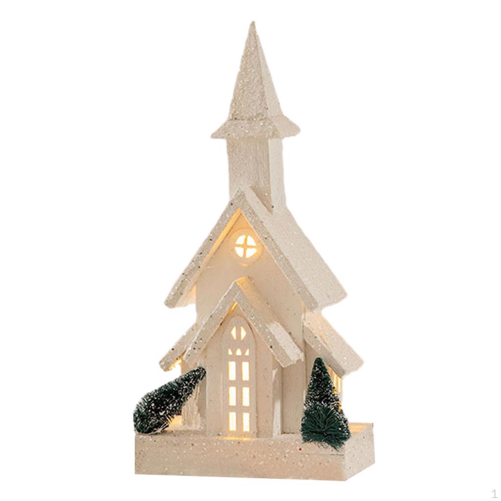 Christmas Glowing House Decoration, Snow Village House, Decorative,