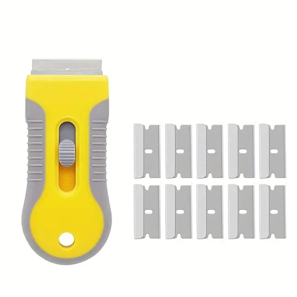 Durable Metal Scraper Set - Versatile Tool Easy Window and Glass Cleaning, Removes Stickers, Paint, Labels