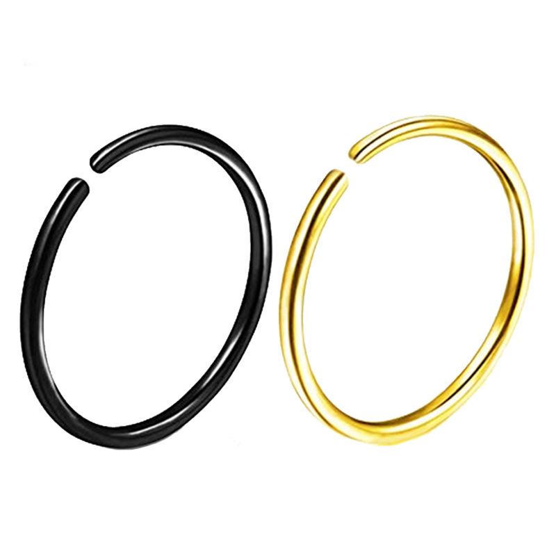 Кольца для носа и губ из нержавеющей стали и титана, бесшовные украшения для пирсинга