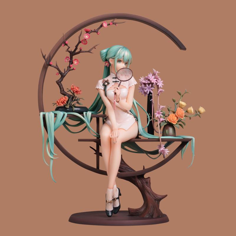 Hatsune Miku 1/7 Action Figure Ancient Cheongsam Style Kawaii Anime Singer Model, Desktop Decoration & Collectible Gift