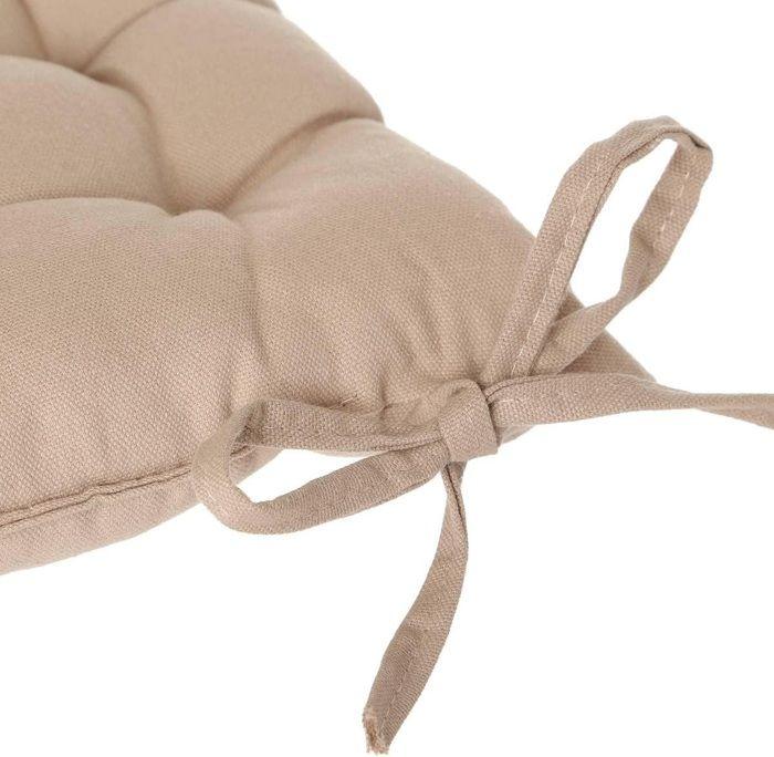 Assise de chaise matelassée coton 38 x 38 cm unie