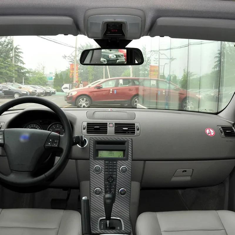 Для Volvo S40 V50 C30 Внутренняя центральная консоль Ручка двери Наклейки Декали 5D Углеродное волокно Стайлинг автомобиля Аксессуар
