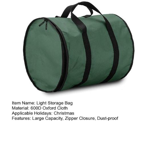 Сумка для хранения рождественских огней Yousheng, большая вместимость, застежка-молния, пылезащитная, с ручкой, органайзер для хранения рождественских огней