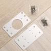 Комплект пластин для ремонта петель шкафа с винтами, плоские фиксированные кронштейны, монтажные пластины для дверных петель ящиков мебели из нержавеющей стали, инструменты