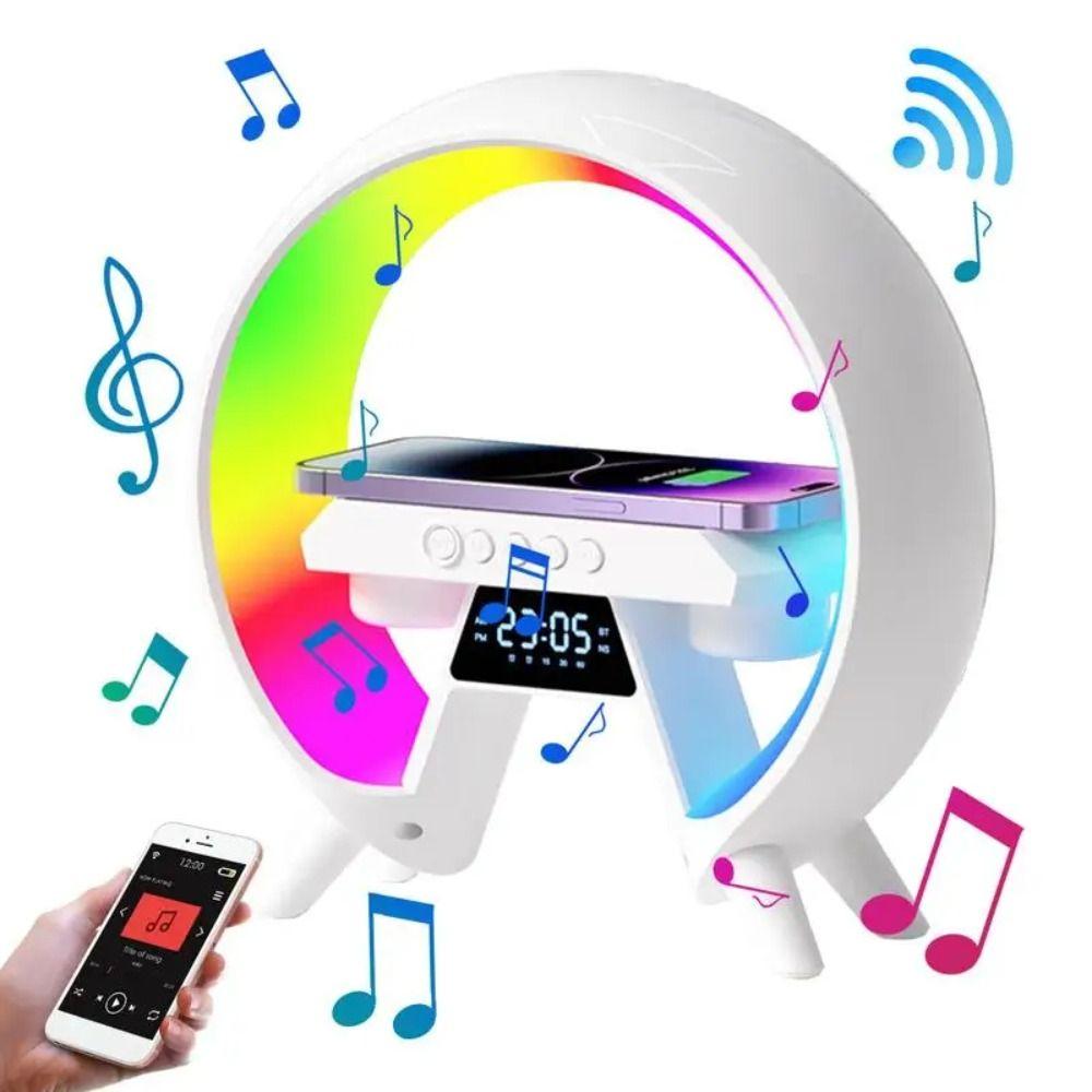 RGB Night Light Многофункциональный будильник Динамики Настольная лампа Ambient