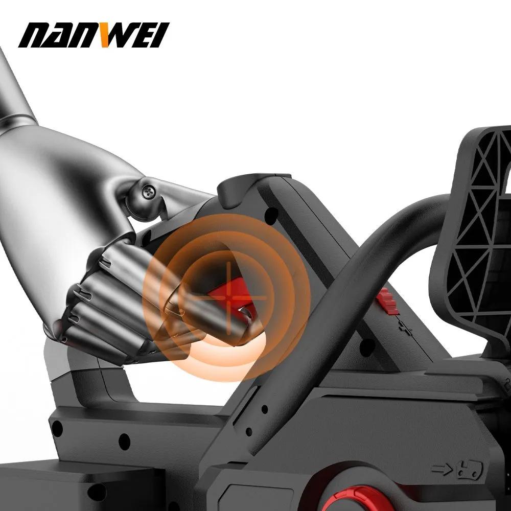 NANWEI 16-inch Lithium Battery Chainsaw Set, Featuring A 3000W High-power Brushless Motor, Rechargeable Single-hand Logging Chainsaw.