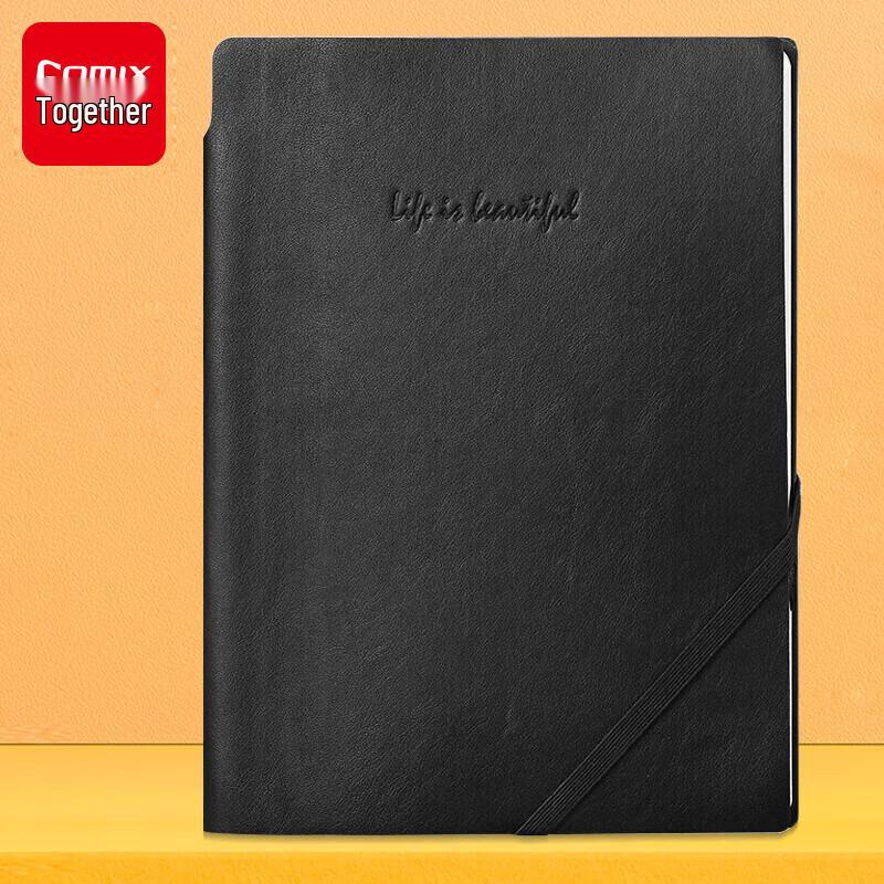 Qixin A5 Soft Leatherette Notebook with Diagonal Strap