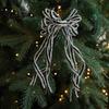Holiday Gift Wrapping Bows 2 Pcs Velvet Christmas Bows, Shiny Bow Tree Hanging Decoration for Large Fabric Decorations Wreath, Garland, Xmas
