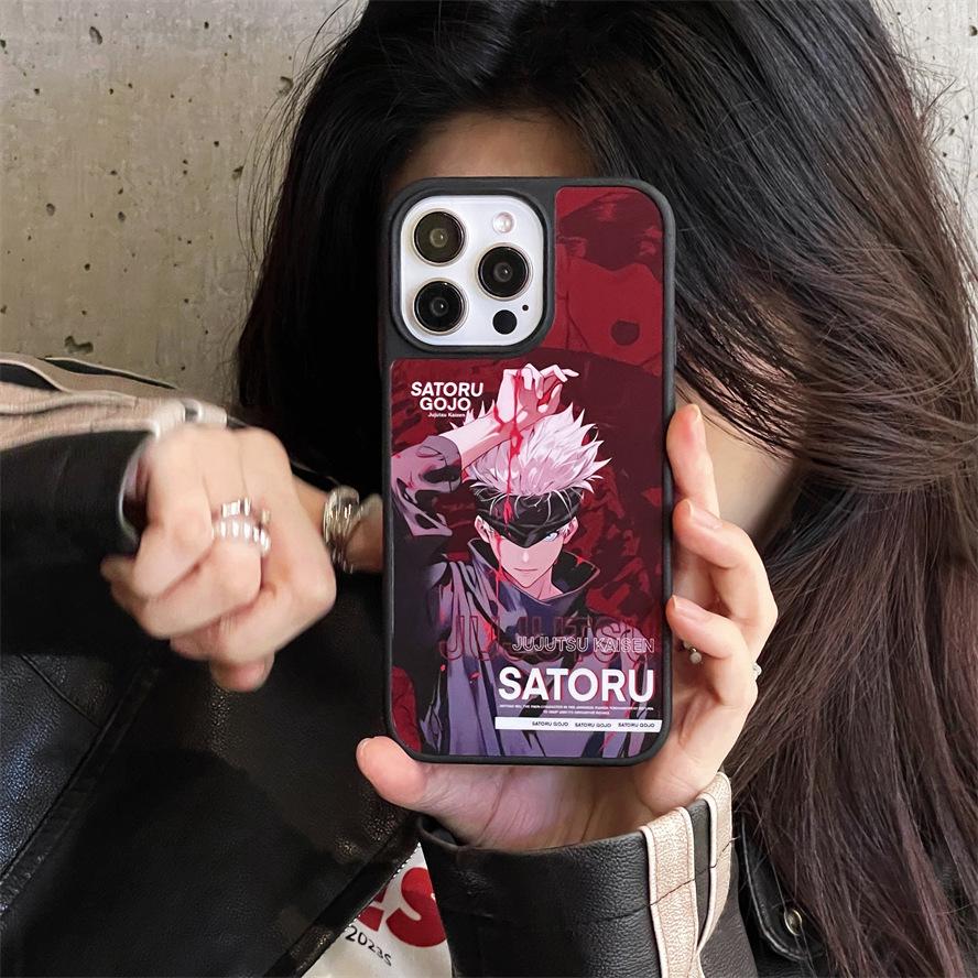 Чехол для iPhone 14 Pro Max Jujutsu Kaisen - Дизайн с персонажем Годзё Сатору из аниме