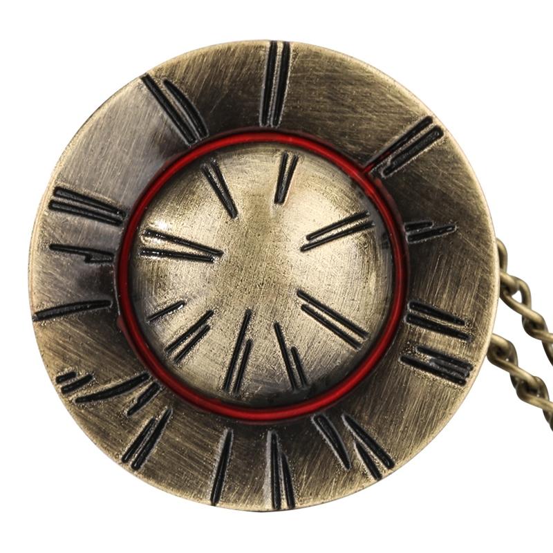 Antique Bronze Cute Lovely Vintage Key Shape Quartz Pocket Watch Buckle Necklace Gift Wall Chart FOB Pendant Clock Collectibles