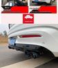 Накладка на глушитель Akrapovic из углеродного волокна с двойным выходом для Geely Xingrui