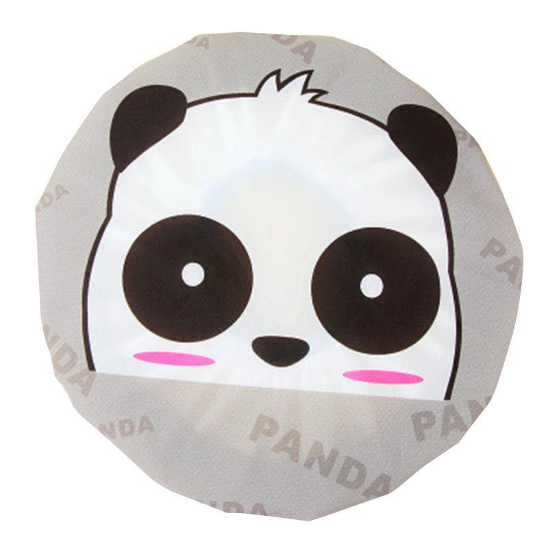 Cartoon Animal Shower Caps Waterproof Shower Bath Hair Cap For Baby Children Reusable Lace Elastic Band Bathing Accessories