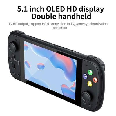 Ips 5,1-дюймовый PS5000 двойной портативный игровой плеер аркада 128-битная ретро игровая консоль 64g 6000+ игры игровые консоли с геймпадами