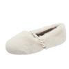 Женские шерстяные туфли Cross Fluffy Casual Concise Теплые короткие плюшевые балетки 2024 года Модные аксессуары Diamond Pearl Lazy Shoes Winter