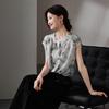 Женский топ SOFSIL с коротким рукавом, 100% шелк-тусса, стиль «тушь»