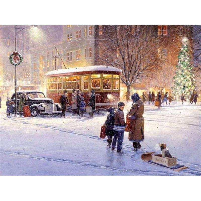 Diy Diamond 5d City Painting Streetscape Mosaic Diamond Embroidery Night Market Landscape Cross Stitch Interior Decoration