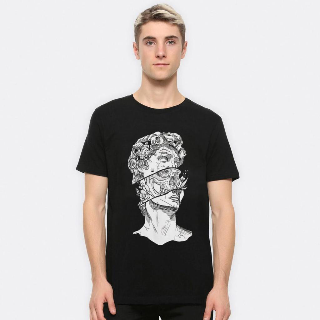 Michelangelo's David Skull T-Shirt, Men's and Women's Sizes Tee (ISK-021334)