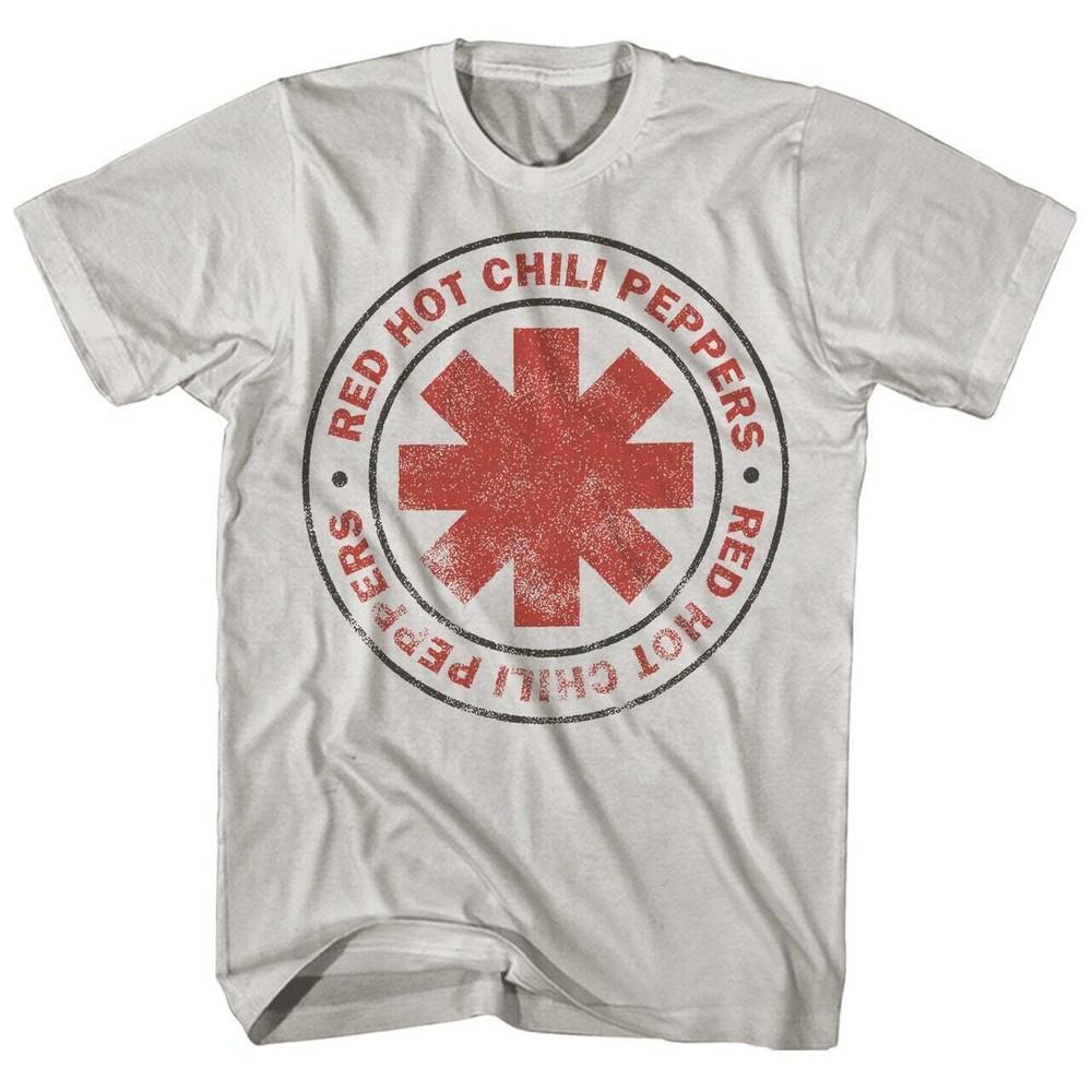 Red Hot Chili Peppers Потертый Логотип Мужская Рок-н-Ролл СПОРТ СЕРЫЙ CG559 Унисекс Футболка