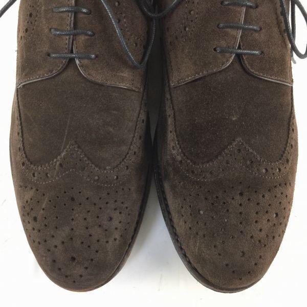 Винтажные мужские туфли Windsor 80-90-х годов, на подошве Goodyear Welt, замшевые, с крылышками, для бизнеса, коричневые, размер 9.5 27.5(ИСПОЛЬЗОВАЛ)