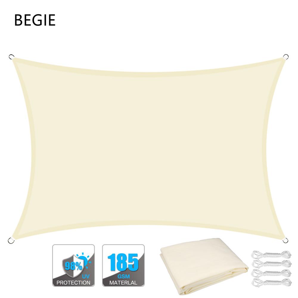 Waterproof Sun Shade Sail 98%UV Block Canopy Awning Square Rectangle 3m*3m/3.6m*3.6m/5m*3m/4m*3m FOR Garden Lawn Patio 40%OFF