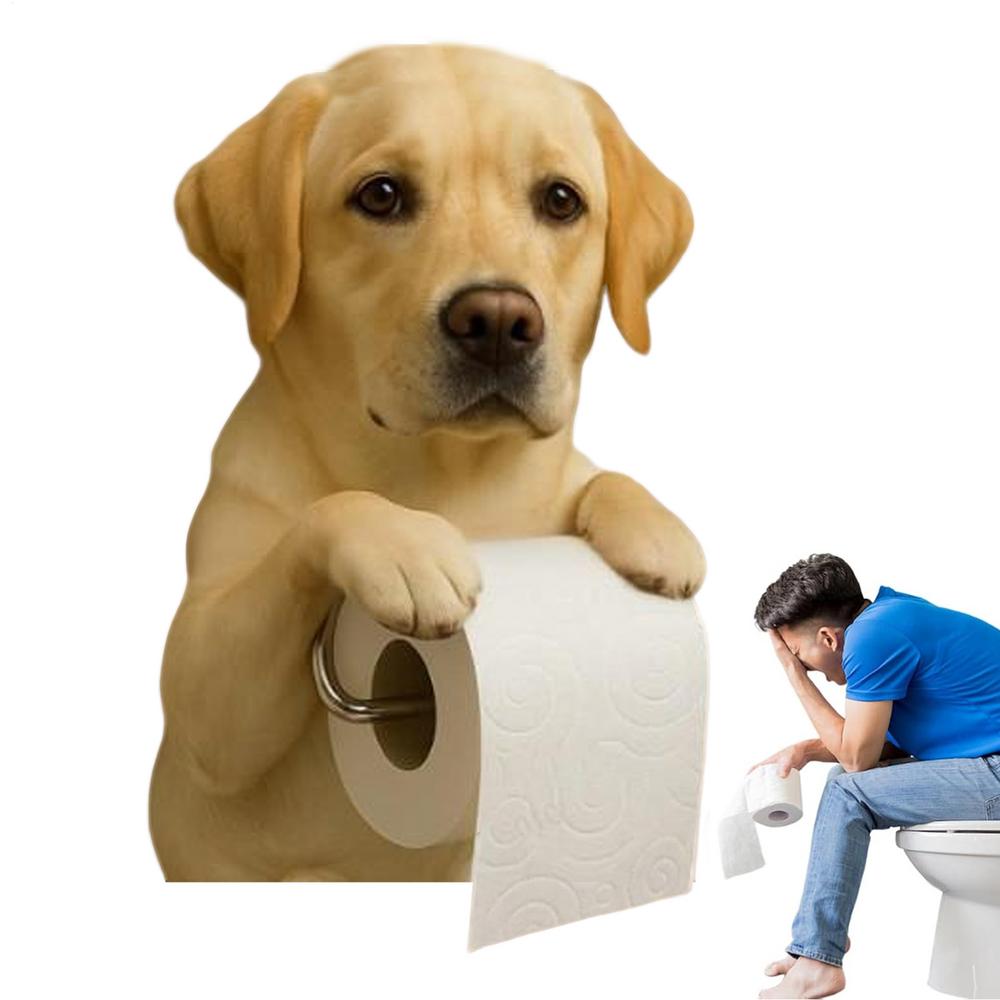 Paper Towel Holder Funny Animal Paper Towel Holder Space-Saving Decorative Dog Shape Creative Rack for Kitchen Small Spaces