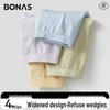 Baonaisi Women's Antibacterial Seamless Mid-Waist Briefs (4-Pack)