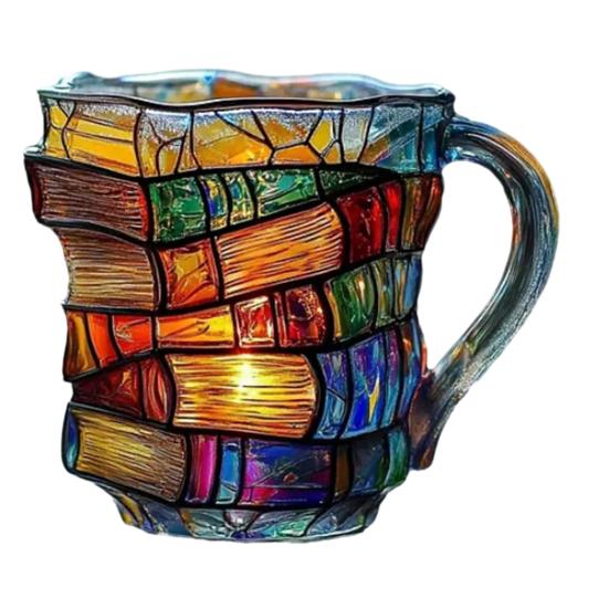 Кружка-книга Расписанная вручную Штабелируемая Книжная Кофейная Чашка Уникальный Подарок для Учителя