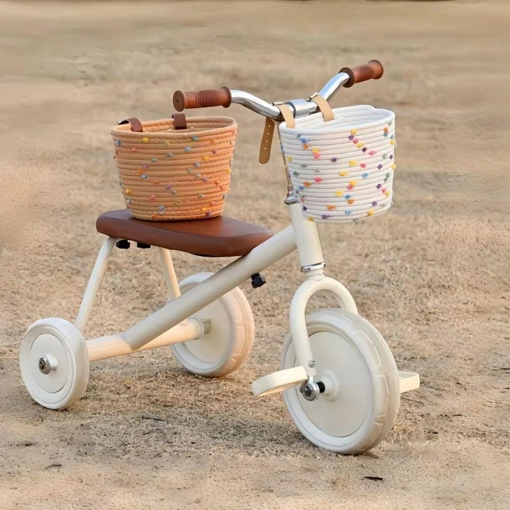 Adjustable Bicycle Basket Removable Design Cycling Basket Handlebar Front Basket  Boys Girls